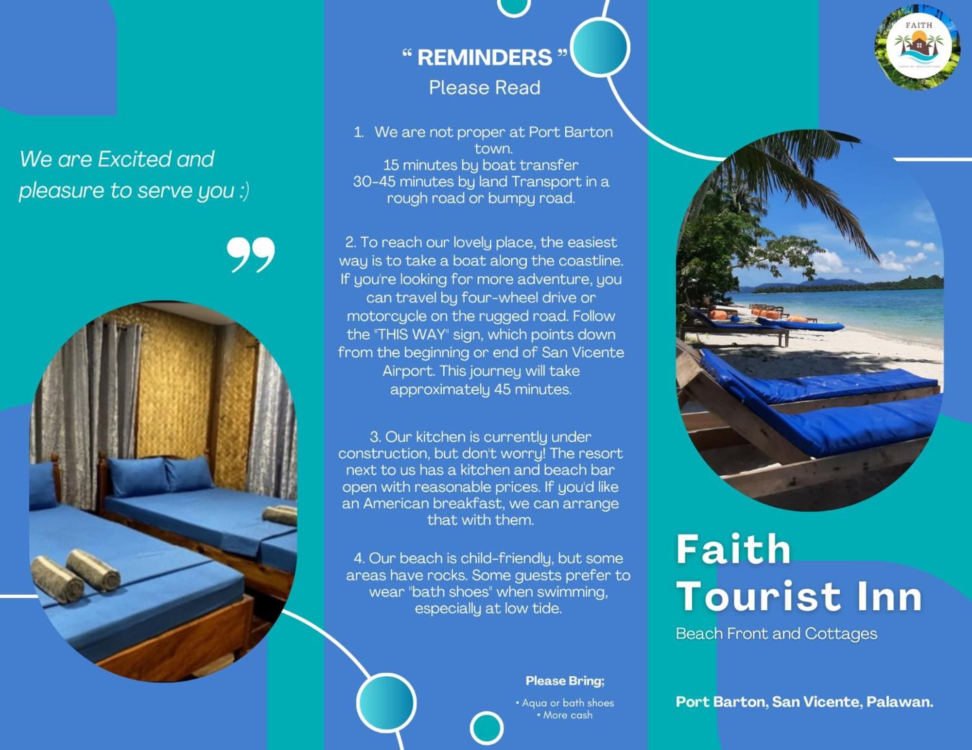 Faith Tourist Inn San Vicente  Exterior foto